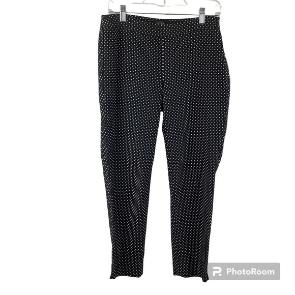 Talbots Chatham Ankle Black and White Polka Dot Pants - Picture 1 of 8